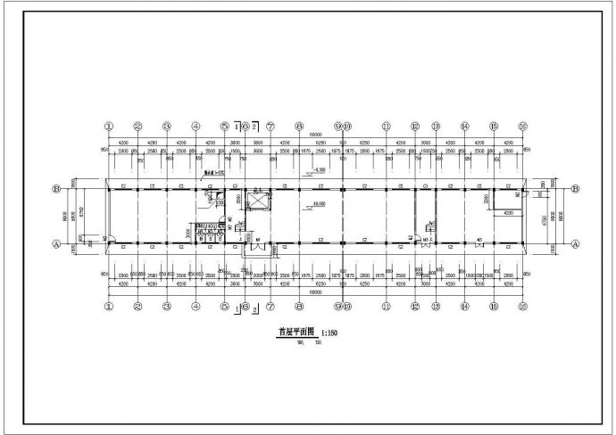 湘潭市前河路某5层框混结构商务宾馆建筑设计CAD图纸（四套方案）_图1