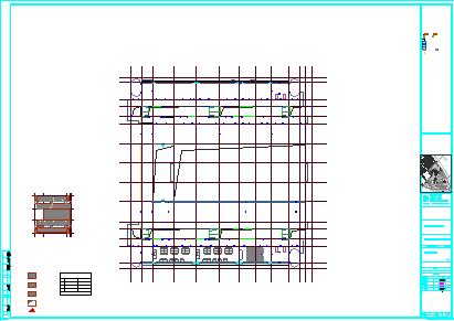 六层钢混框架结构大学实验实训楼建筑结构设计cad施工图纸