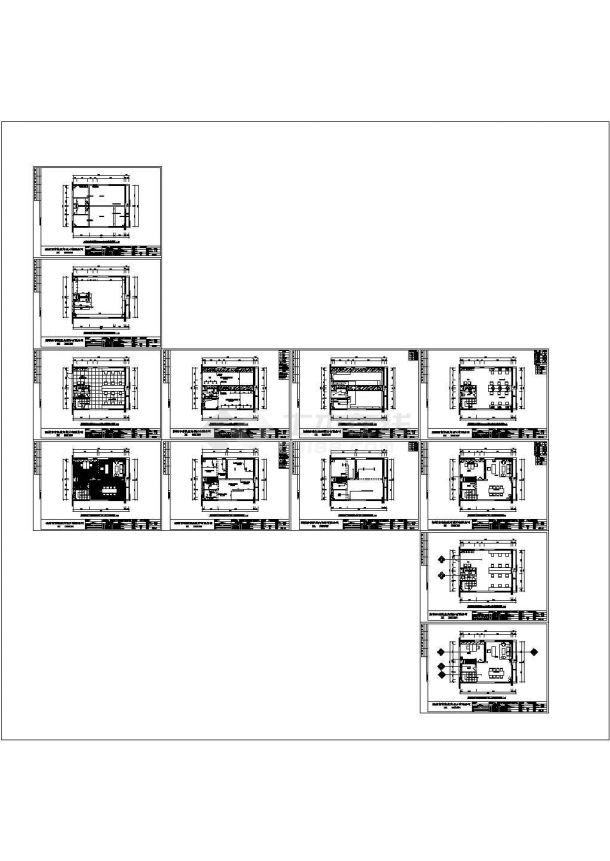 某现代风格办公空间CAD室内装修设计施工图-图一