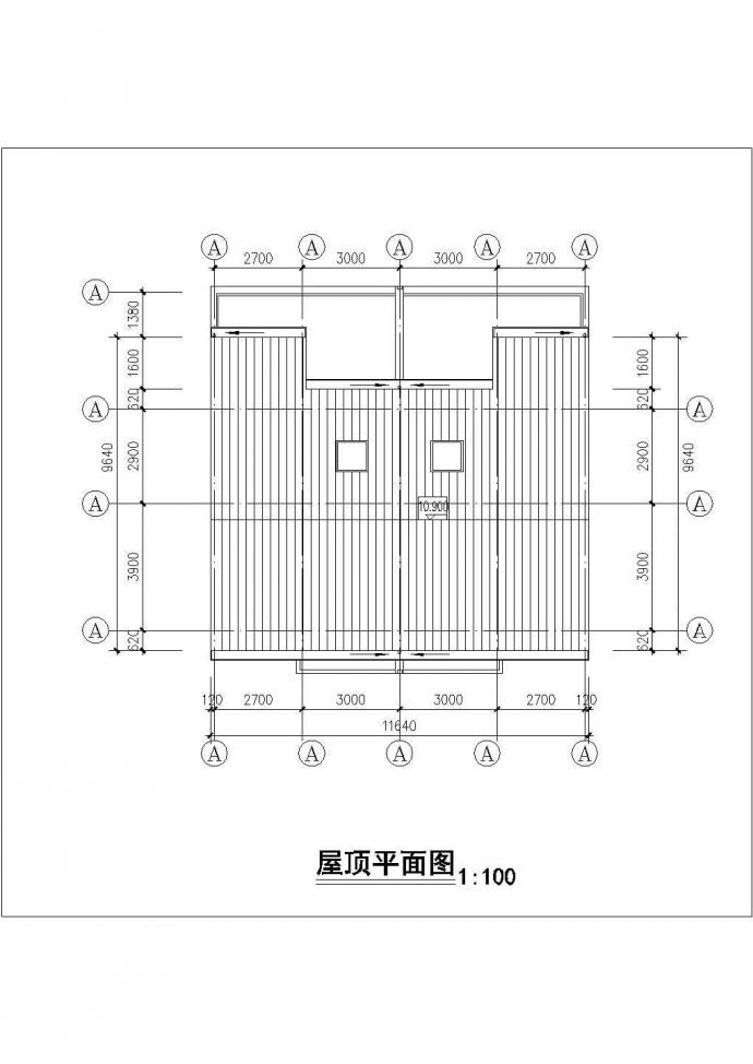 3层框混结构双拼别墅平立剖面设计CAD图纸（每户420平米/含地下室）_图1