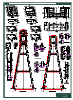 某70米高主井钢井架结构cad设计施工图-图二
