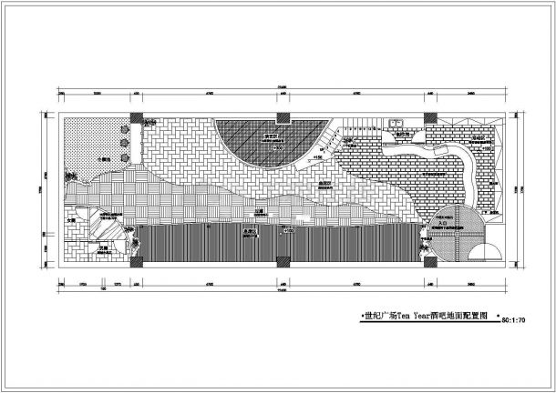 世纪广场酒吧全套CAD平面布置参考图-图二