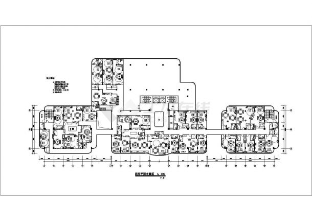 济南市春园路某5层框混结构商务宾馆建筑设计CAD图纸（含夹层）-图二