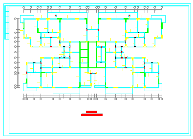 19层住宅楼框架剪力墙结构cad设计施工图纸-图二