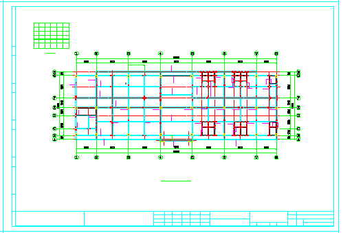 3层框架结构办公楼结构cad设计施工图纸-图一