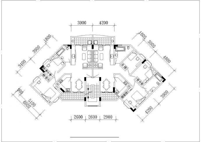 开封市某新建小区72-277平米的平面户型设计CAD图纸（共20张）_图1