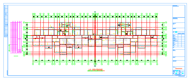 21层框架剪力墙住宅楼结构施工cad设计图纸-图二