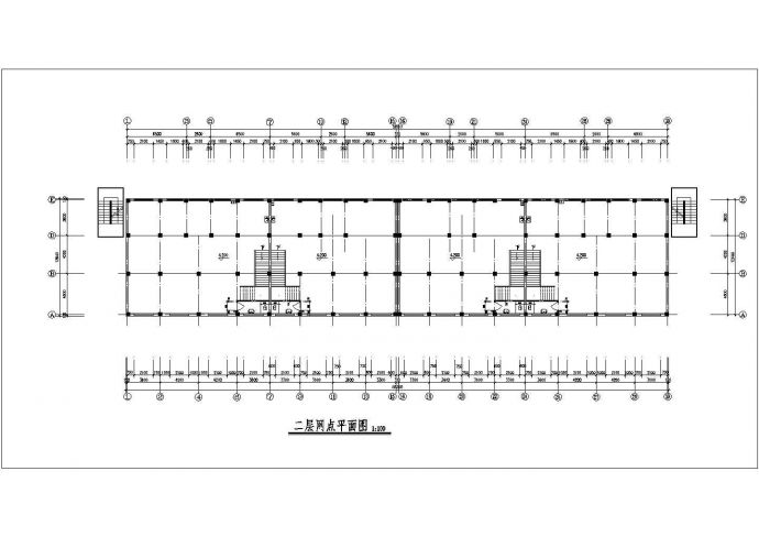 3800平米五层混合结构商住楼平立剖面设计CAD图纸（底层商用）_图1