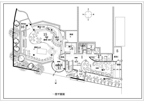 某大型餐厅装修改造设计施工图-图二