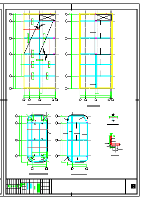 某地污水处理站结构cad设计施工图-图二