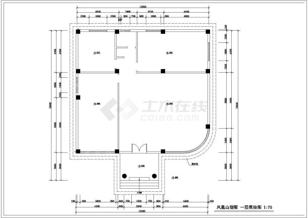 某城市凤凰山别墅施工参考图纸-图一