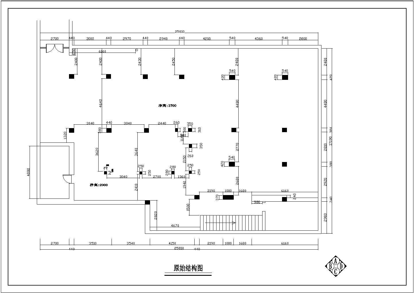 某网吧整层室内设计装修cad图