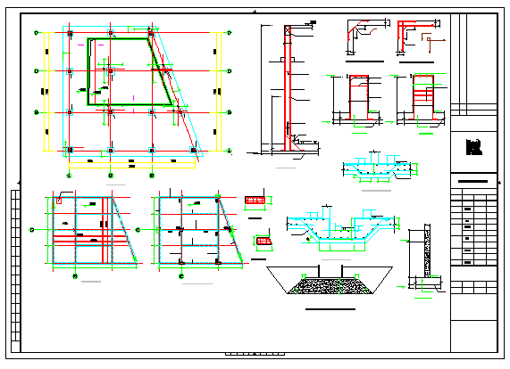 [大同]单层框架结构水泵房结构cad设计施工图_图1