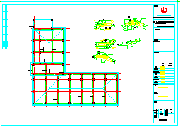[九江]3层框架结构公租房结构cad设计施工图-图一