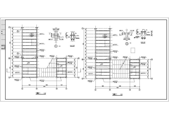 大小走廊楼梯建筑结构施工图_图1