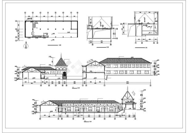 2567平方米二层幼儿园教学楼规划设计施工cad图纸，共八张-图一