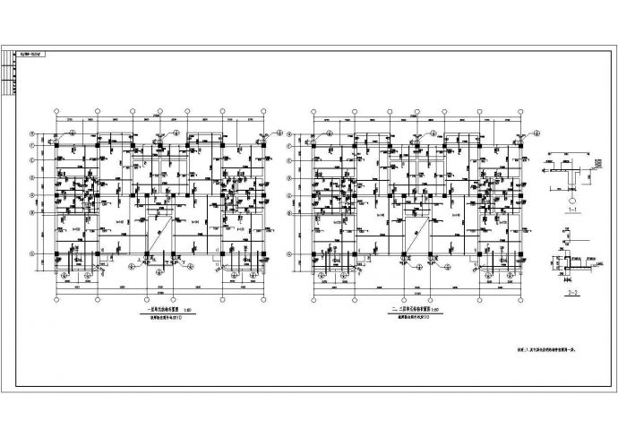 某生态园区多层框架结构办公楼设计cad全套结构施工图_图1