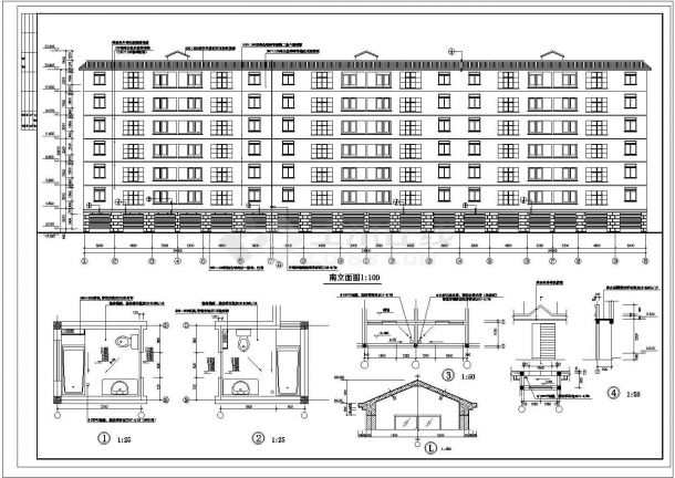 120平米住宅建筑设计施工图-图一