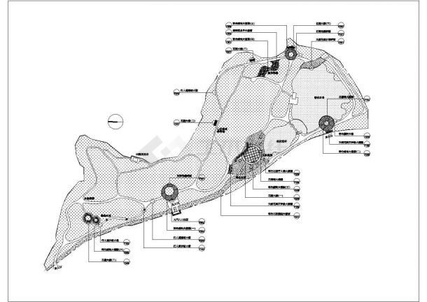 某大型郊区山林公园景观规划设计cad总平面施工图-图一