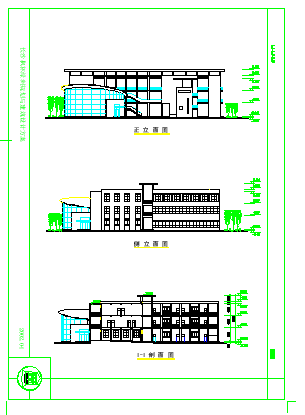 长沙某小学建筑方案设计CAD图-图一