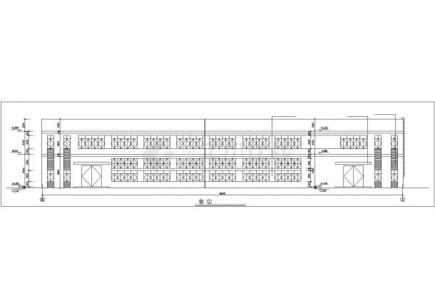 深圳某加工厂5600平米2层框架结构加工车间平立剖面设计CAD图纸-图一