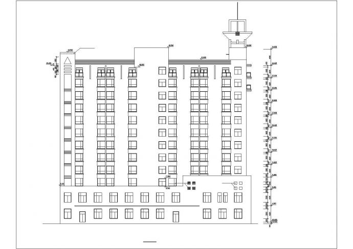 哈尔滨市绵河路某12层框架结构四星级大酒店全套建筑设计CAD图纸_图1
