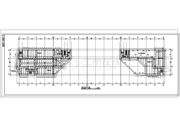 四层客运站给排水cad设计施工图-图一