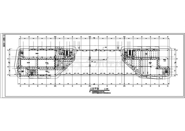 四层客运站给排水cad设计施工图-图二