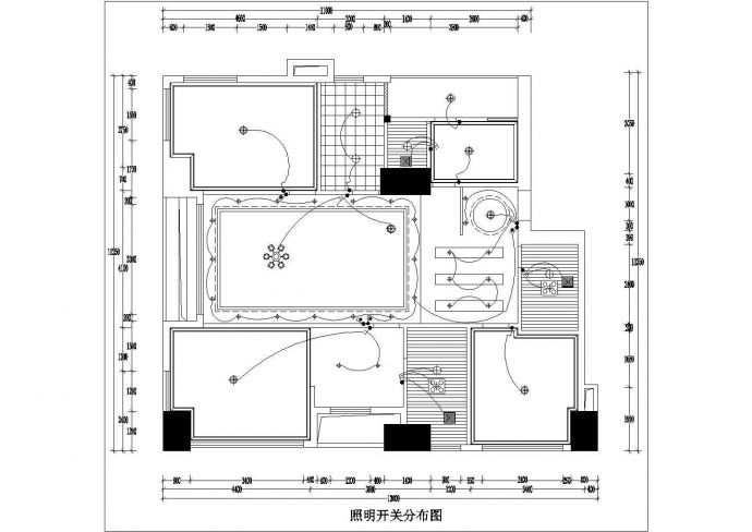 厦门市光明大酒店内部商务套房全套装修施工设计CAD图纸_图1