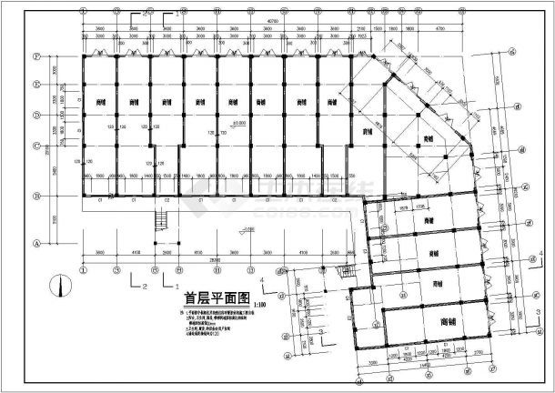 某地区多层住宅楼建筑全套设计CAD施工图（共20张）-图二