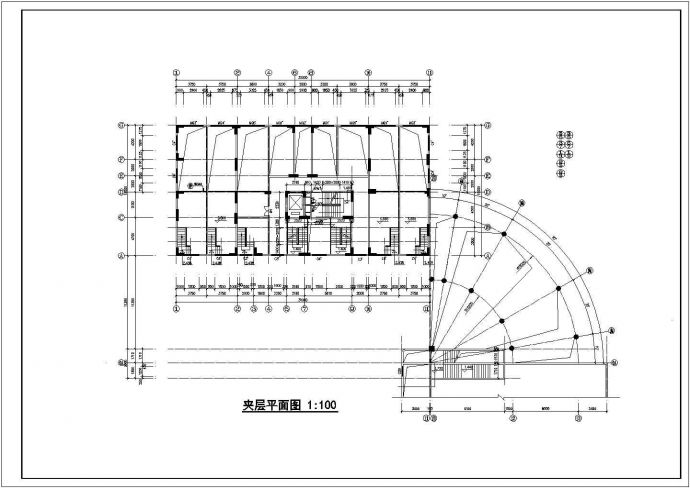 9500平米12层框架结构住宅楼平立剖面设计CAD图纸（含夹层/1-2层商用）_图1