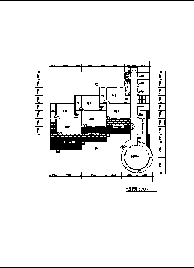 泗阳某小区幼儿园教学楼建筑设计施工cad图纸-图二