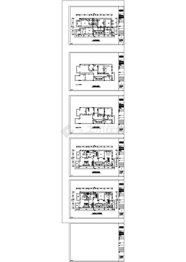 某苏州怡景湾别墅350㎡CAD建筑设计完整全套平面施工图纸（内含设计说明+效果图）-图二