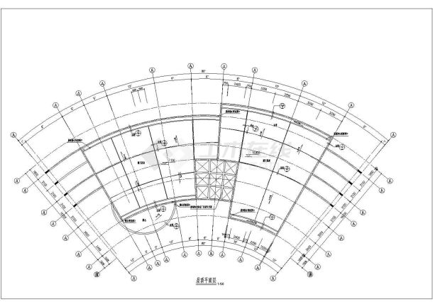 漳州市某社区1100平米3层框架结构休闲会所建筑设计CAD图纸-图一