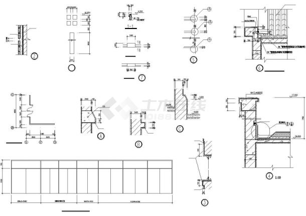 某地区市中心学生宿舍楼建筑设计CAD资料-图一