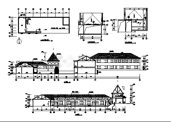 2567平米某2层幼儿园教学楼建筑设计施工cad图纸-图二