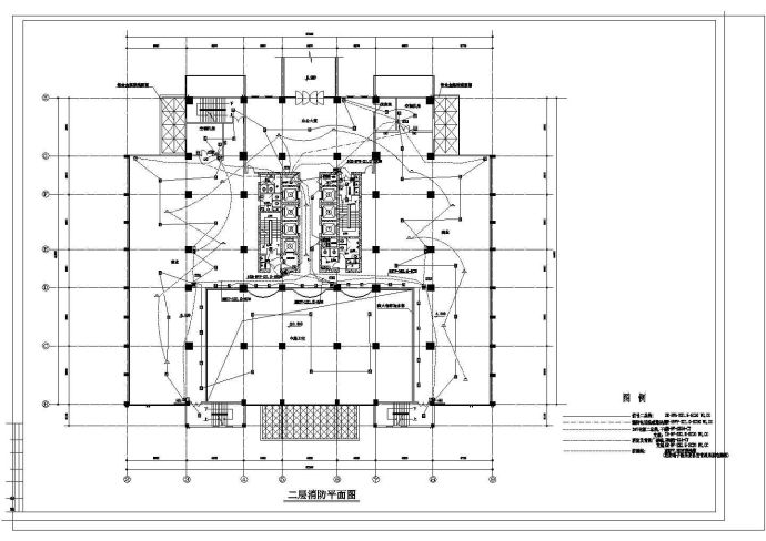 高层办公楼消防报警设计cad图，共三张_图1