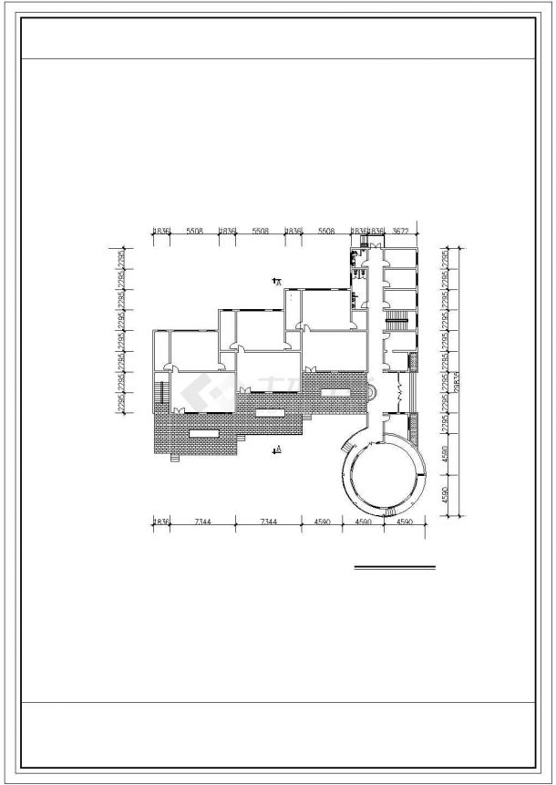 某地区市中心小型幼儿园建筑完整设计CAD资料-图二