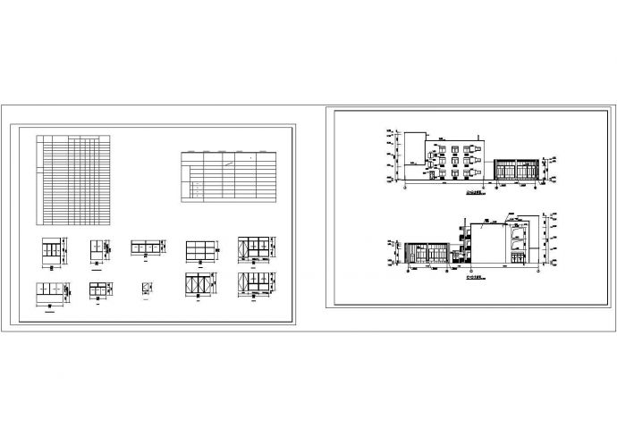 33平米幼儿园建设施工设计cad图纸_图1