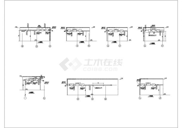 南京某多层商住公寓中央空调系统cad施工设计图-图一