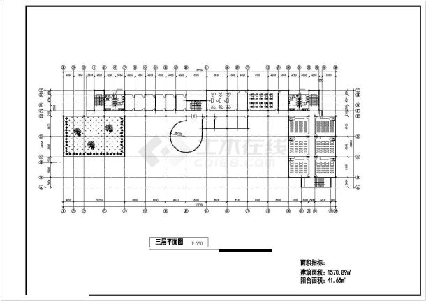 某地区大学城研究生院综合楼建筑全套设计CAD资料-图二