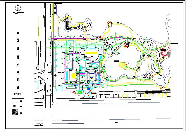 北京某公园基础设施系统配套给排水cad设计图纸_图1