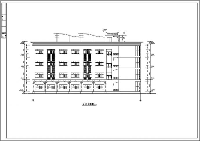 某地区理工学校综合楼建筑全套设计CAD资料_图1