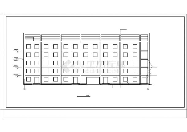 某地区中学综合楼建筑全套设计CAD资料-图二