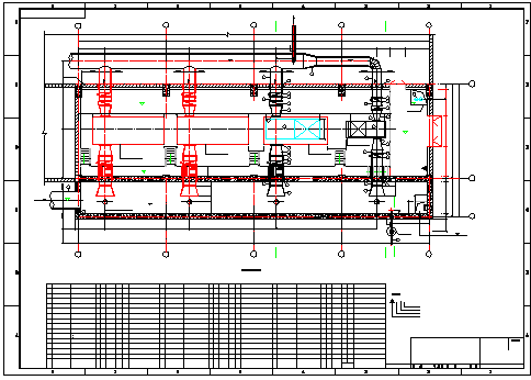 某电厂循环水泵房设计cad施工图纸-图二