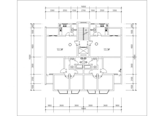 60-180平米的经典二三房平面户型设计CAD图纸（共60张）_图1
