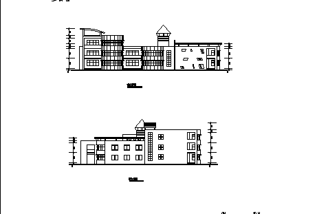 1413平米某3层幼儿园教学楼建筑设计施工cad图纸-图二