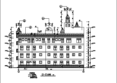 1829平米某4层L型幼儿园教学楼建筑设计施工cad图纸-图一