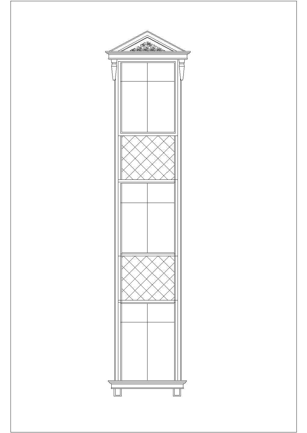 壁神构件窗套中的连窗窗套总建筑设计CAD详图