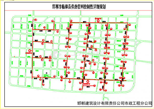 邯郸市某县城综合管网控制性详细规划设计cad施工图-图一